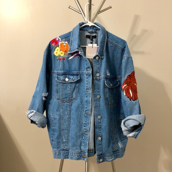 missguided oversized denim jacket